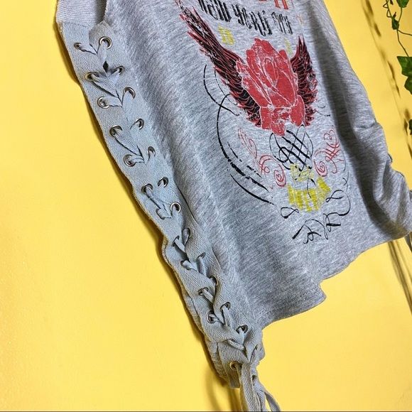 Toska Gray Graphic Tank Top “Breathe” - Size S - Picture 2 of 4